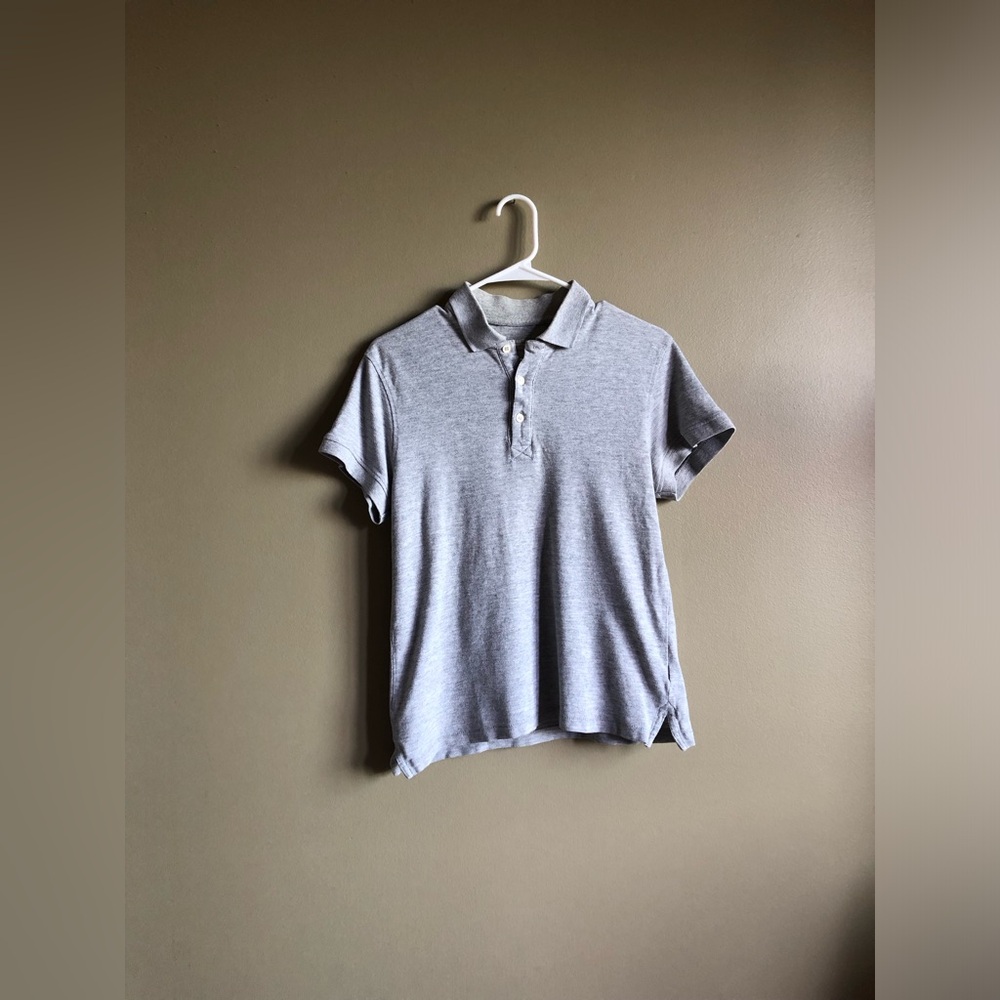H&M Men Grey Cotton Short Sleeved Polo Shirt Size Small